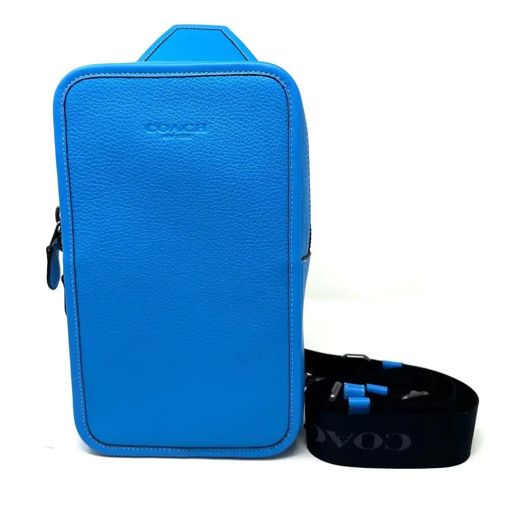 Coach Sullivan Pack in Electric Blue Leather CL953